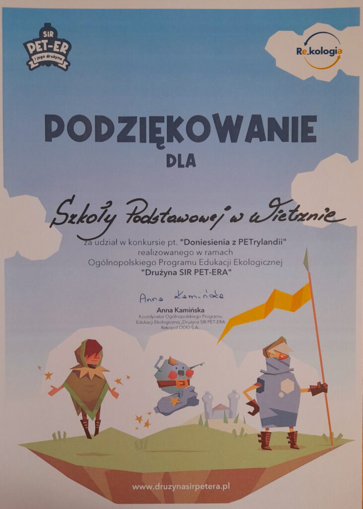 Podziękowanie!